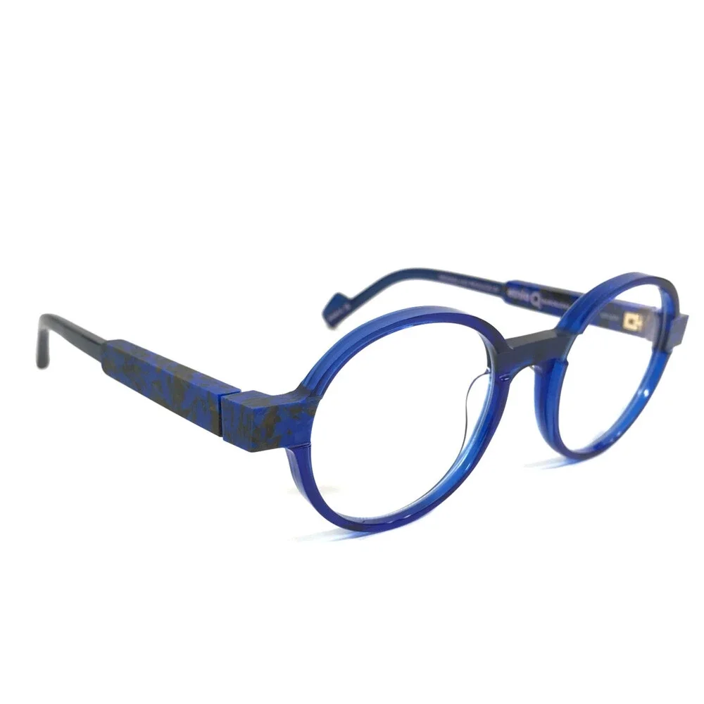 Etnia Barcelona Eyeglasses Frames CHROMA N40 BL Royal Blue Round 48-20-140